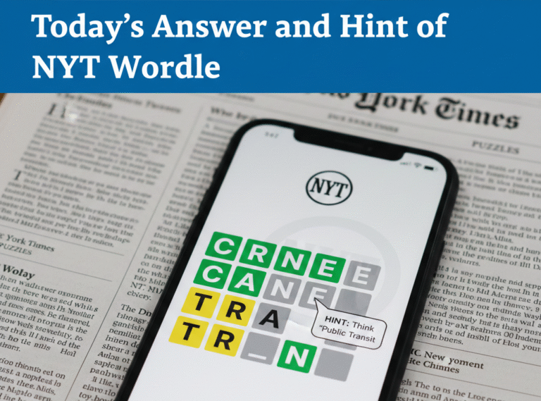 Today’s Answer and Hint of NYT Wordle – 2 December 2025